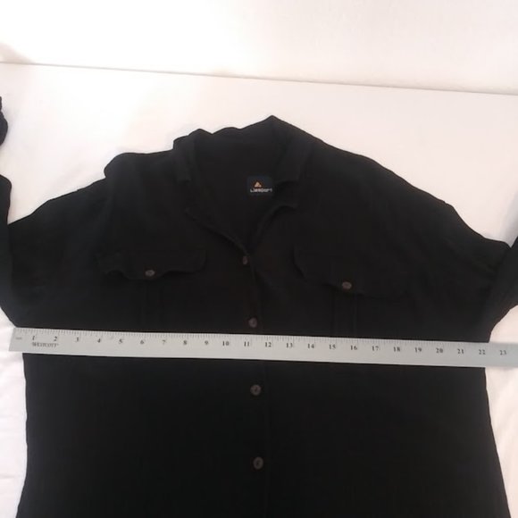 Liz Claiborne Lizsport women's size S black long sleeve blouse - Picture 8 of 13
